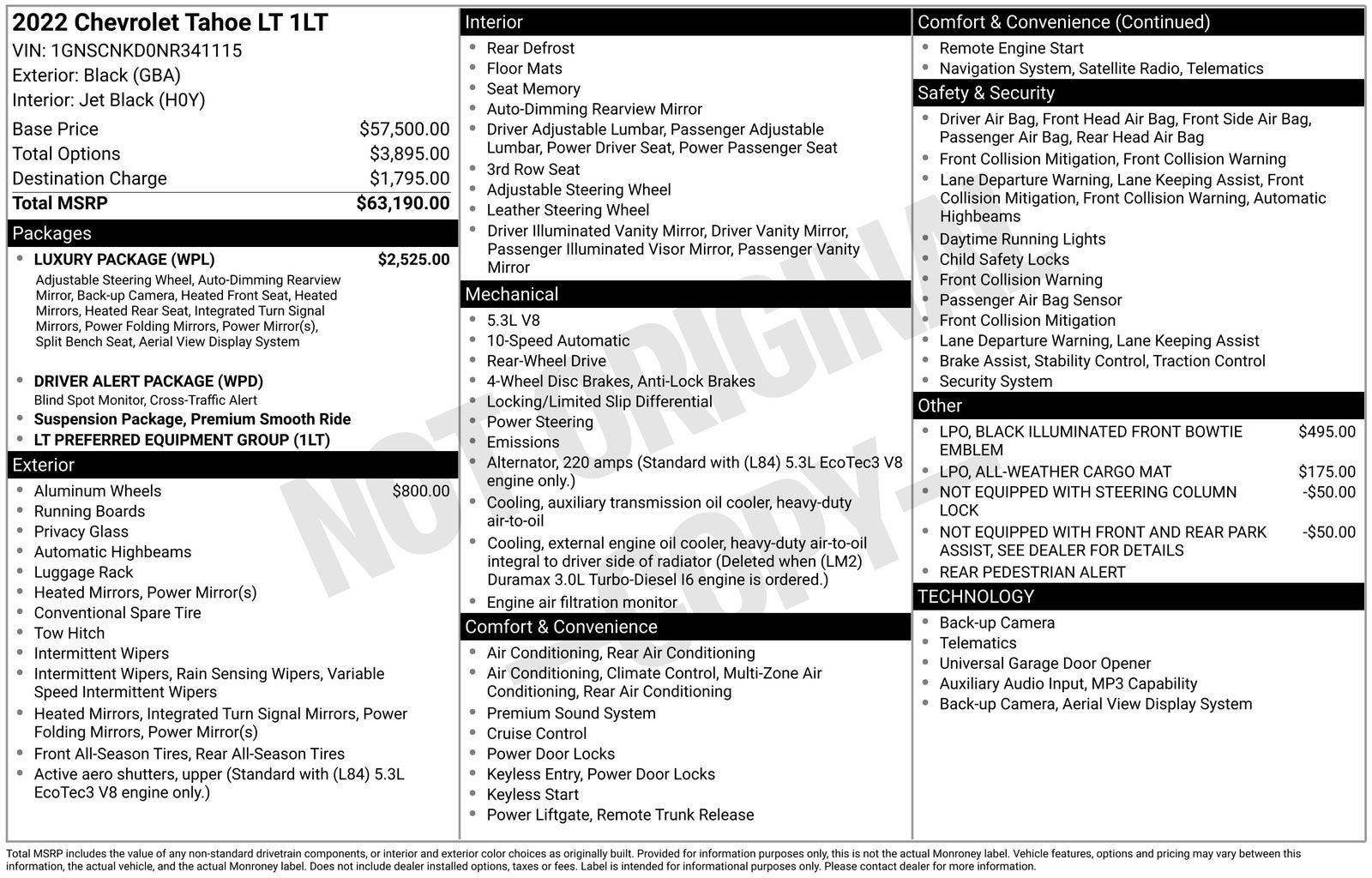 2022 Chevrolet Tahoe LT