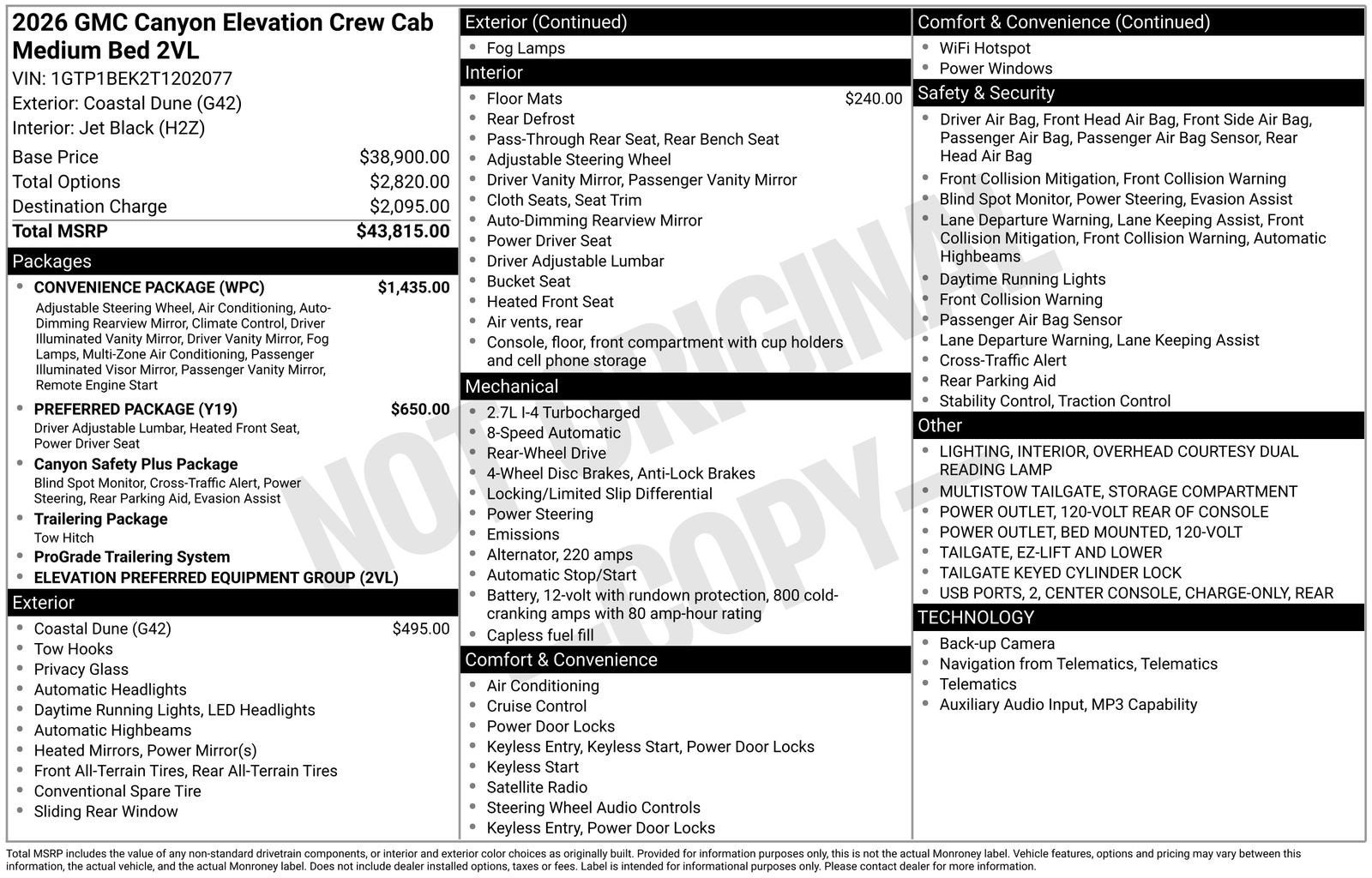 2026 GMC Canyon Elevation