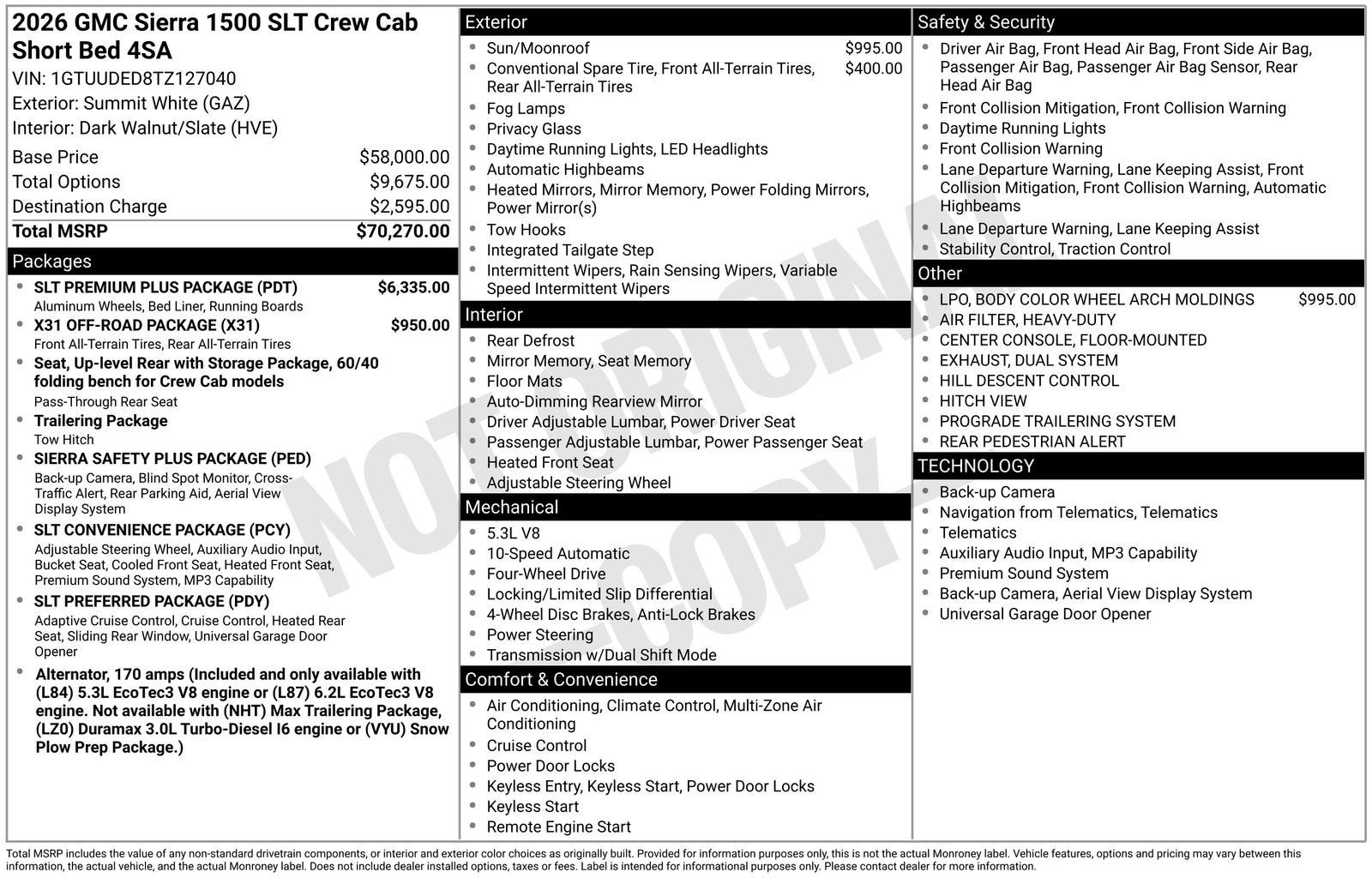 2026 GMC Sierra 1500 SLT