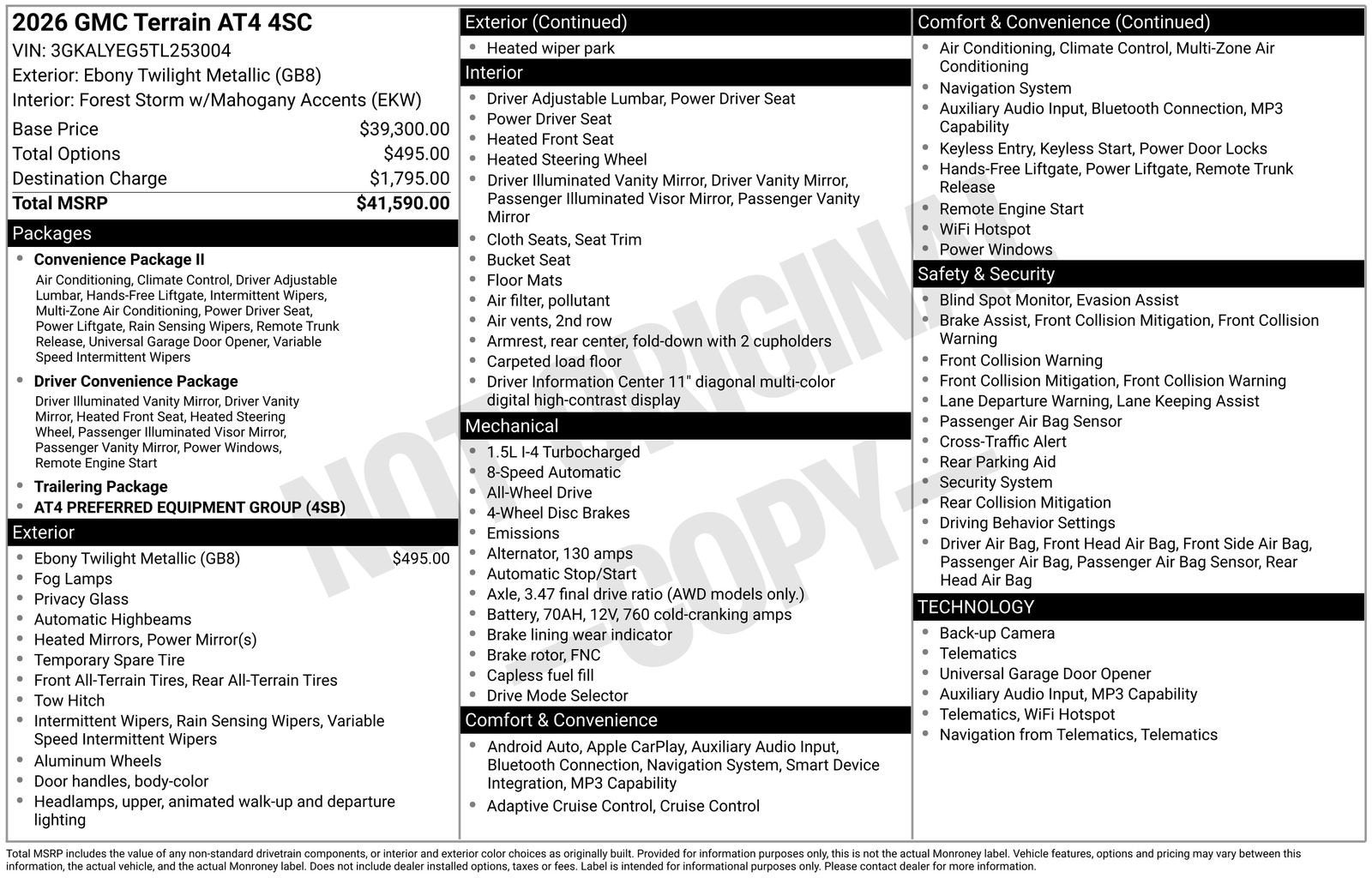2026 GMC Terrain AT4