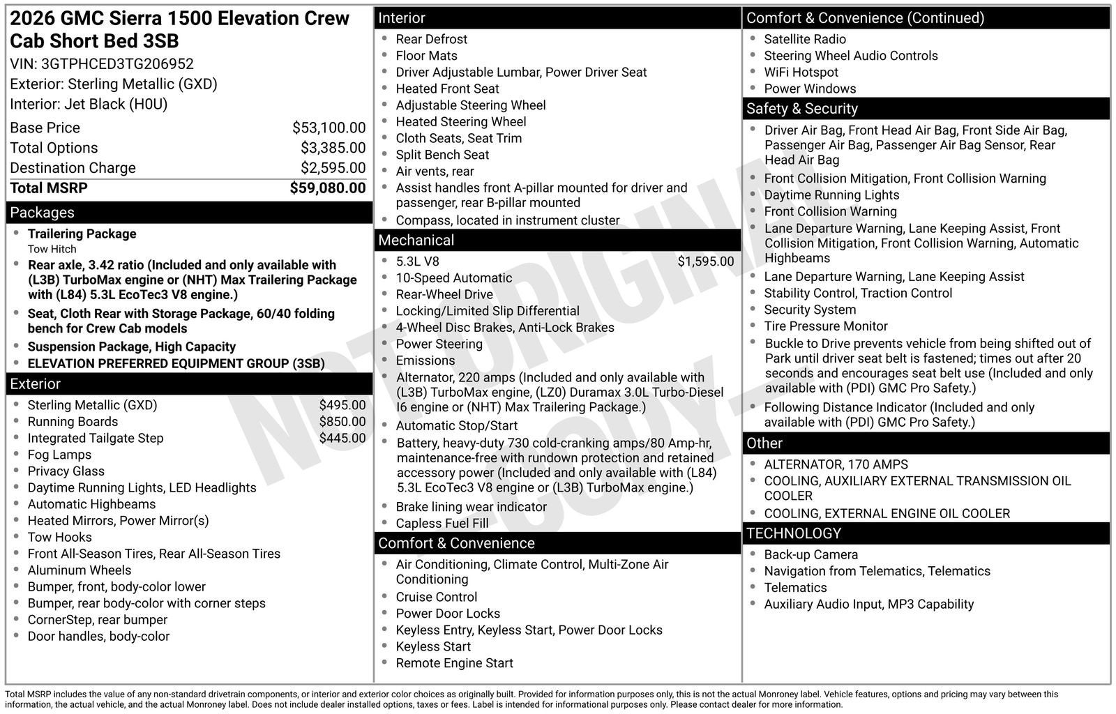 2026 GMC Sierra 1500 Elevation