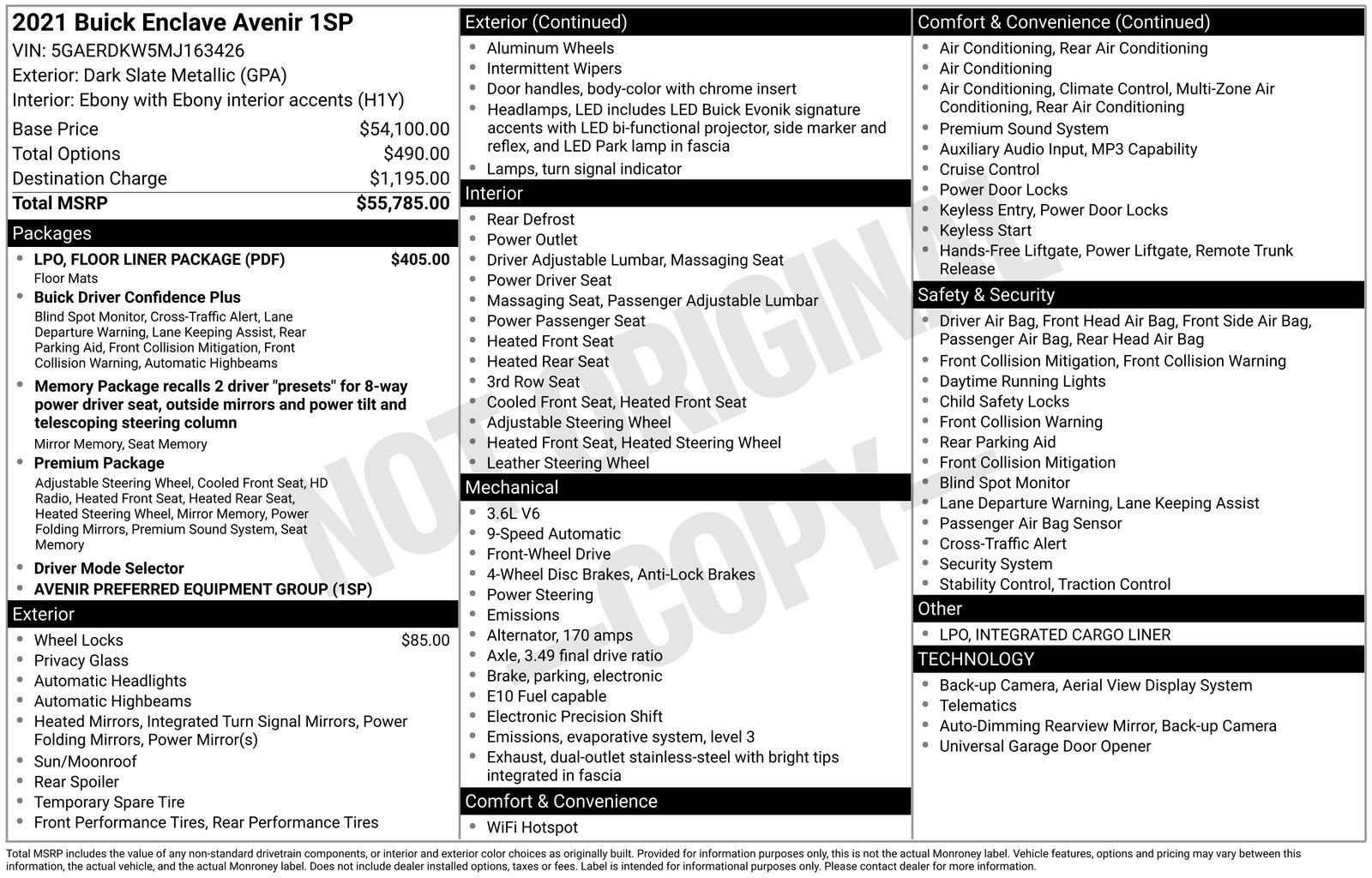 2021 Buick Enclave Avenir