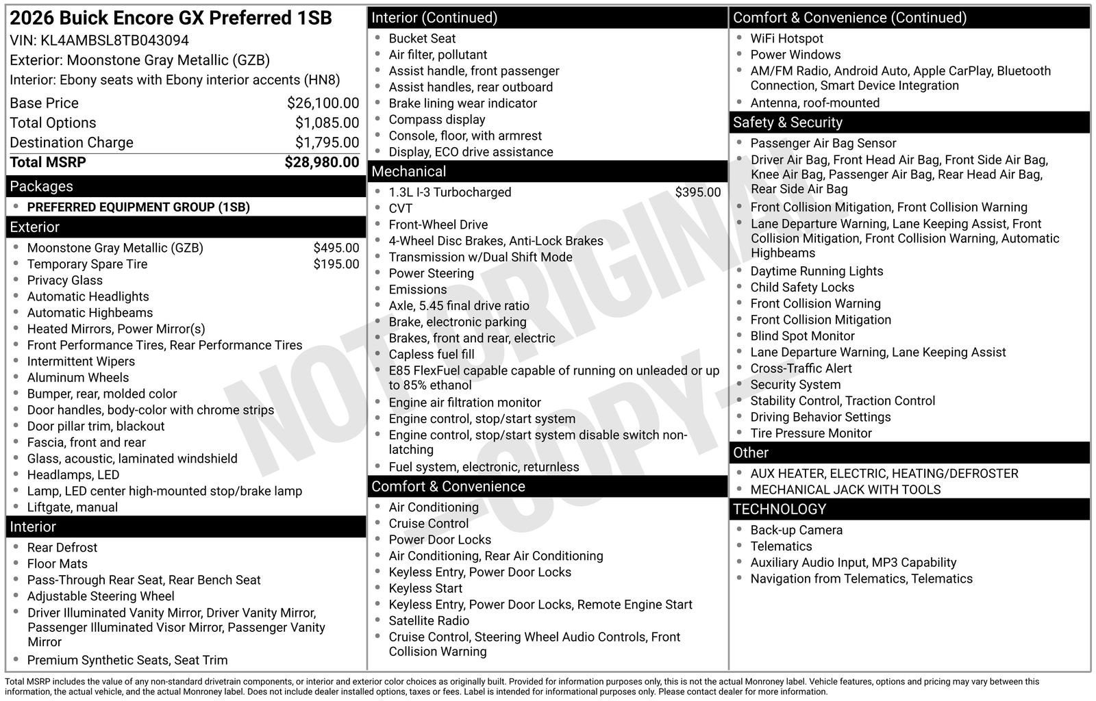 2026 Buick Encore GX Preferred
