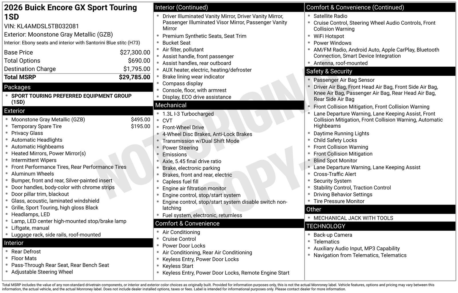 2026 Buick Encore GX Sport Touring