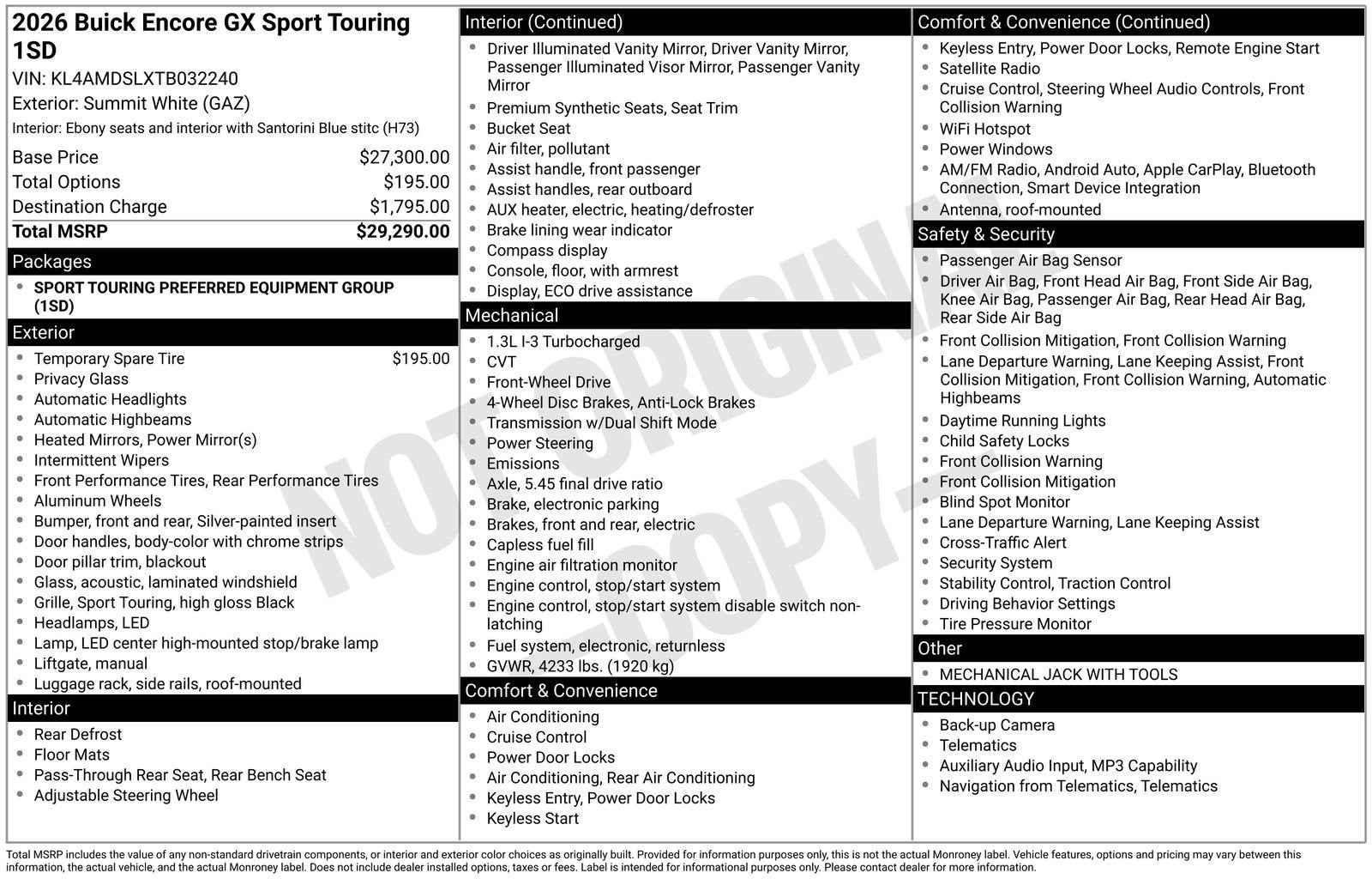 2026 Buick Encore GX Sport Touring