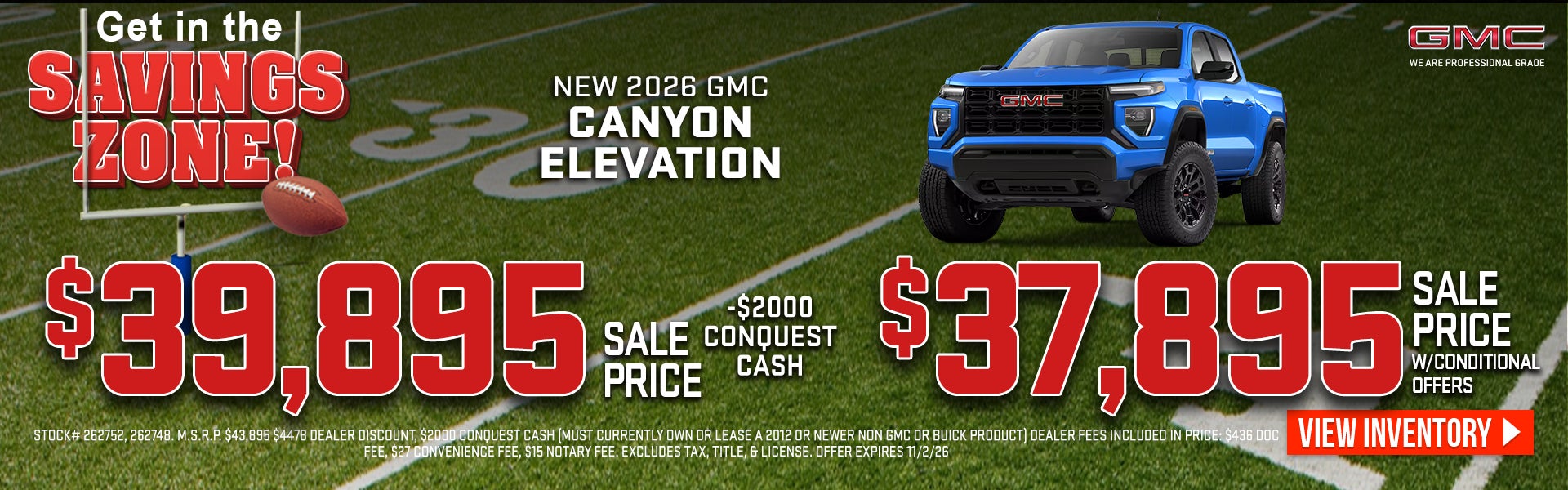 New 2026 GMC Canyon Elevation