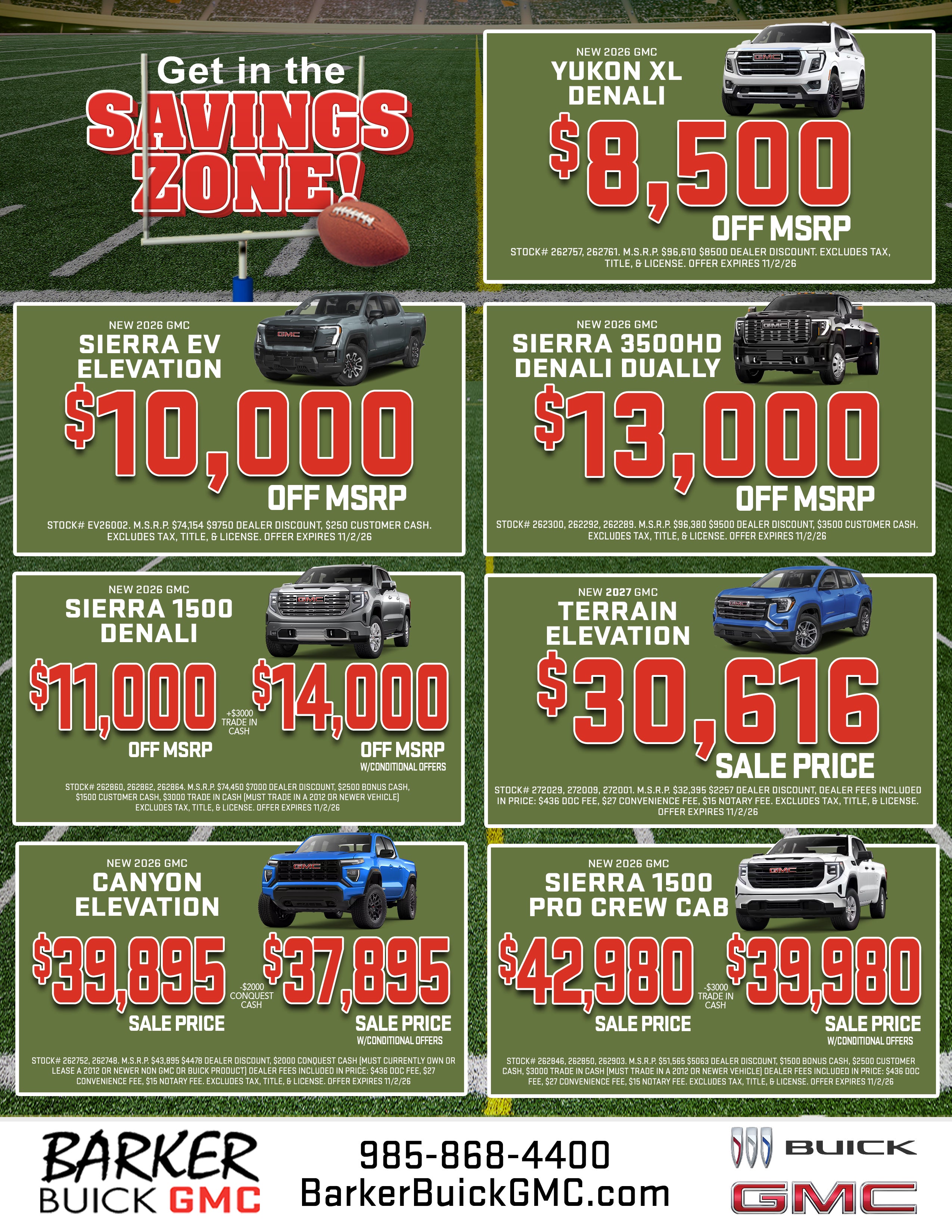 Get in the SAVINGS ZONE!