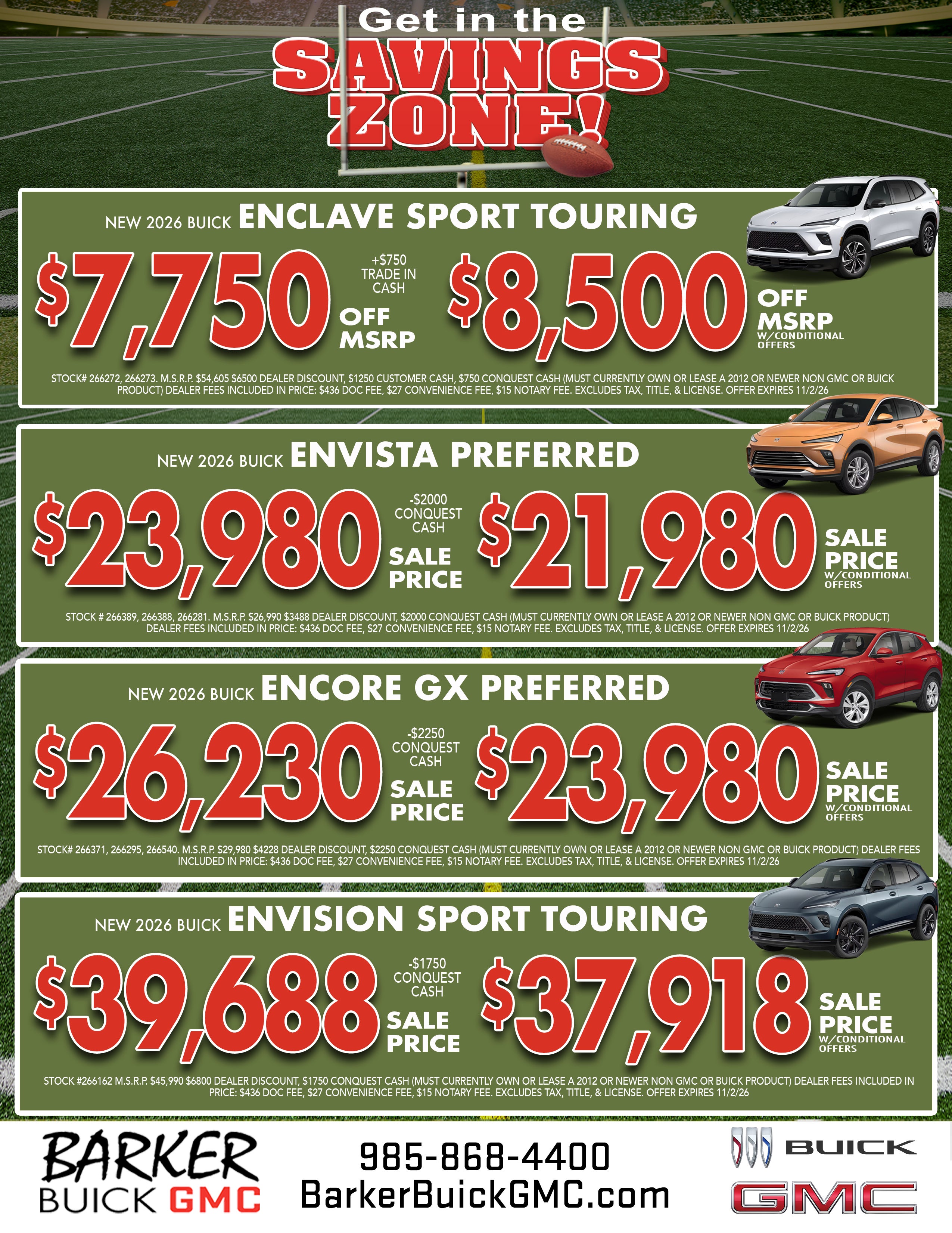 Get in the SAVINGS ZONE!